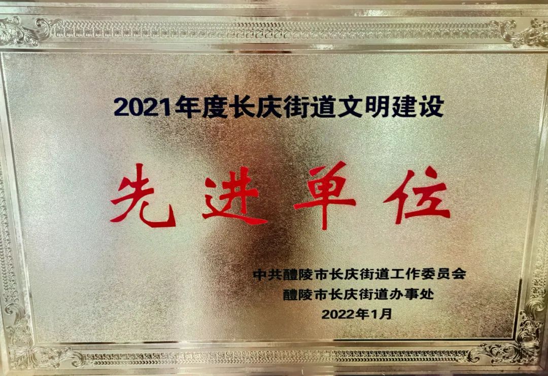 2021年长庆街道文明建设先进单位